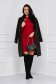 Burgundy dress knitted short cut pencil with cut out material 4 - StarShinerS.com