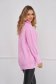 Pulover din tricot roz-deschis cu croi larg si guler inalt - SunShine 2 - StarShinerS.ro