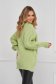 Lightgreen sweater knitted loose fit high collar 2 - StarShinerS.com