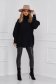Black sweater knitted loose fit high collar 4 - StarShinerS.com
