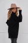 Black sweater knitted loose fit high collar 2 - StarShinerS.com