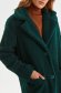 Palton din material pufos verde cu un croi drept - Top Secret 4 - StarShinerS.ro