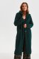 Green coat from fluffy fabric straight 5 - StarShinerS.com