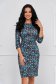 Rochie din tricot fin midi tip creion cu imprimeu abstract - StarShinerS 1 - StarShinerS.ro