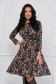 Dress cloche with elastic waist faux leather belt lycra - StarShinerS 1 - StarShinerS.com