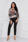 Bluza dama din georgette cu croi larg si imprimeu abstract - Lady Pandora 4 - StarShinerS.ro