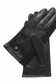 Black accesories from ecological leather