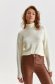 Ivory sweater knitted loose fit with turtle neck 5 - StarShinerS.com