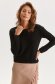 Black sweater tented knitted with rounded cleavage 1 - StarShinerS.com