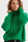 Pulover tricotat verde cu croi larg pe gat - Top Secret 5 - StarShinerS.ro
