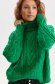 Green sweater knitted with turtle neck loose fit 2 - StarShinerS.com