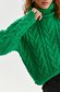 Pulover tricotat verde cu croi larg pe gat - Top Secret 6 - StarShinerS.ro