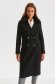 Palton din stofa negru lung cu guler din blana - Top Secret 1 - StarShinerS.ro