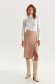 Cream skirt with fringes knitted pencil 1 - StarShinerS.com