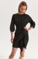 Black dress short cut pencil with rounded cleavage thin fabric 2 - StarShinerS.com