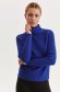 Blue sweater knitted loose fit high collar raised pattern 2 - StarShinerS.com