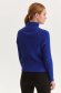 Blue sweater knitted loose fit high collar raised pattern 3 - StarShinerS.com