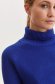 Blue sweater knitted loose fit high collar raised pattern 5 - StarShinerS.com