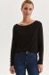 Black women`s blouse knitted loose fit with large collar 1 - StarShinerS.com