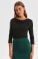 Black women`s blouse knitted loose fit cowl neck 1 - StarShinerS.com