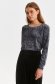 Black women`s blouse knitted loose fit abstract 1 - StarShinerS.com