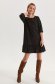 Rochie din tricot neagra scurta cu croi in a si volanas la baza rochiei - Top Secret 2 - StarShinerS.ro
