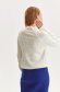 Ivory sweater knitted loose fit high collar 3 - StarShinerS.com