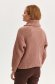 Lightpink sweater knitted loose fit high collar 3 - StarShinerS.com