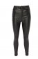 Black trousers conical high waisted from ecological leather 6 - StarShinerS.com
