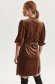 Brown dress velvet short cut a-line high shoulders 3 - StarShinerS.com
