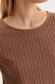 Rochie din tricot cu model in relief maro midi in clos cu elastic in talie si buzunare laterale - Top Secret 6 - StarShinerS.ro
