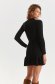 Black dress short cut pencil knitted with ruffles at the buttom of the dress 3 - StarShinerS.com