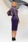 Purple eco-leather pencil skirt with belt accessory - PrettyGirl 2 - StarShinerS.com