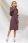 Purple coat cloth loose fit with undetachable hood with pockets 4 - StarShinerS.com