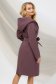 Purple coat cloth loose fit with undetachable hood with pockets 2 - StarShinerS.com