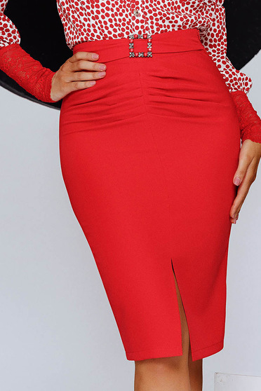 Sales Skirts, Red skirt elastic cloth pencil - StarShinerS.com