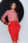 Bluza dama din georgette cu croi larg si guler inalt cu aplicatii de dantela - Fofy 1 - StarShinerS.ro