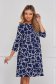 Darkblue dress loose fit short cut crepe with rounded cleavage - StarShinerS 2 - StarShinerS.com