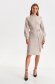 Cream dress knitted midi pencil with decorative buttons 2 - StarShinerS.com