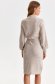 Cream dress knitted midi pencil with decorative buttons 3 - StarShinerS.com