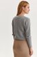 Grey sweater knitted loose fit with v-neckline 3 - StarShinerS.com