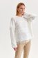 Pulover din tricot cu model in relief alb cu croi larg si franjuri - Top Secret 2 - StarShinerS.ro