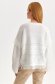 Pulover din tricot cu model in relief alb cu croi larg si franjuri - Top Secret 3 - StarShinerS.ro