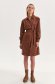 Brown dress velvet from striped fabric straight 2 - StarShinerS.com