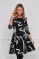 Rochie din crep texturat scurta in clos cu imprimeu abstract - StarShinerS 1 - StarShinerS.ro