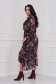 Rochie din voal midi in clos cu elastic in talie si imprimeu floral unic - StarShinerS 2 - StarShinerS.ro