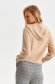 Cream women`s blouse knitted loose fit with undetachable hood 3 - StarShinerS.com