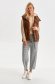 Cream women`s blouse knitted loose fit with undetachable hood 4 - StarShinerS.com