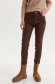 Brown trousers denim conical medium waist with pockets 2 - StarShinerS.com