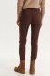 Brown trousers denim conical medium waist with pockets 3 - StarShinerS.com